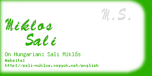 miklos sali business card